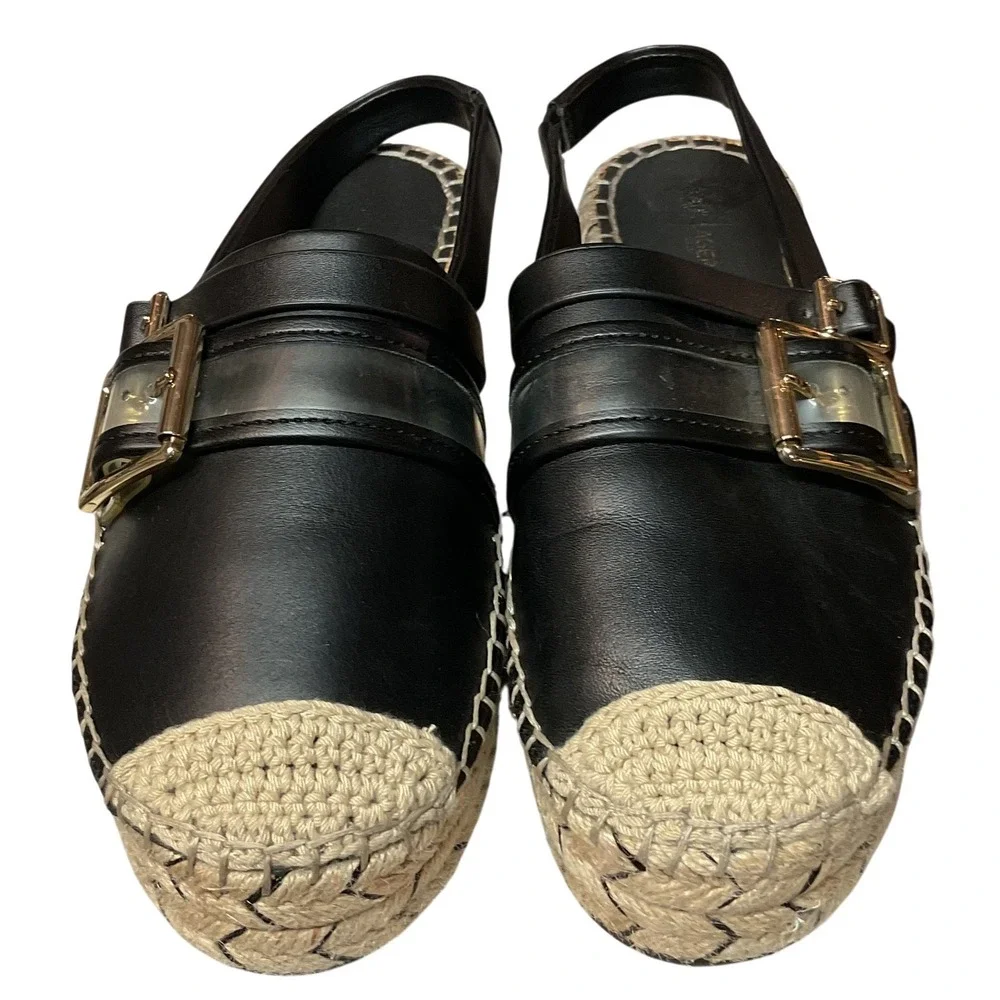 Karl Lagerfeld Paris Alexi Espadrille Platform Woven Slingback Sandals Size 8.5